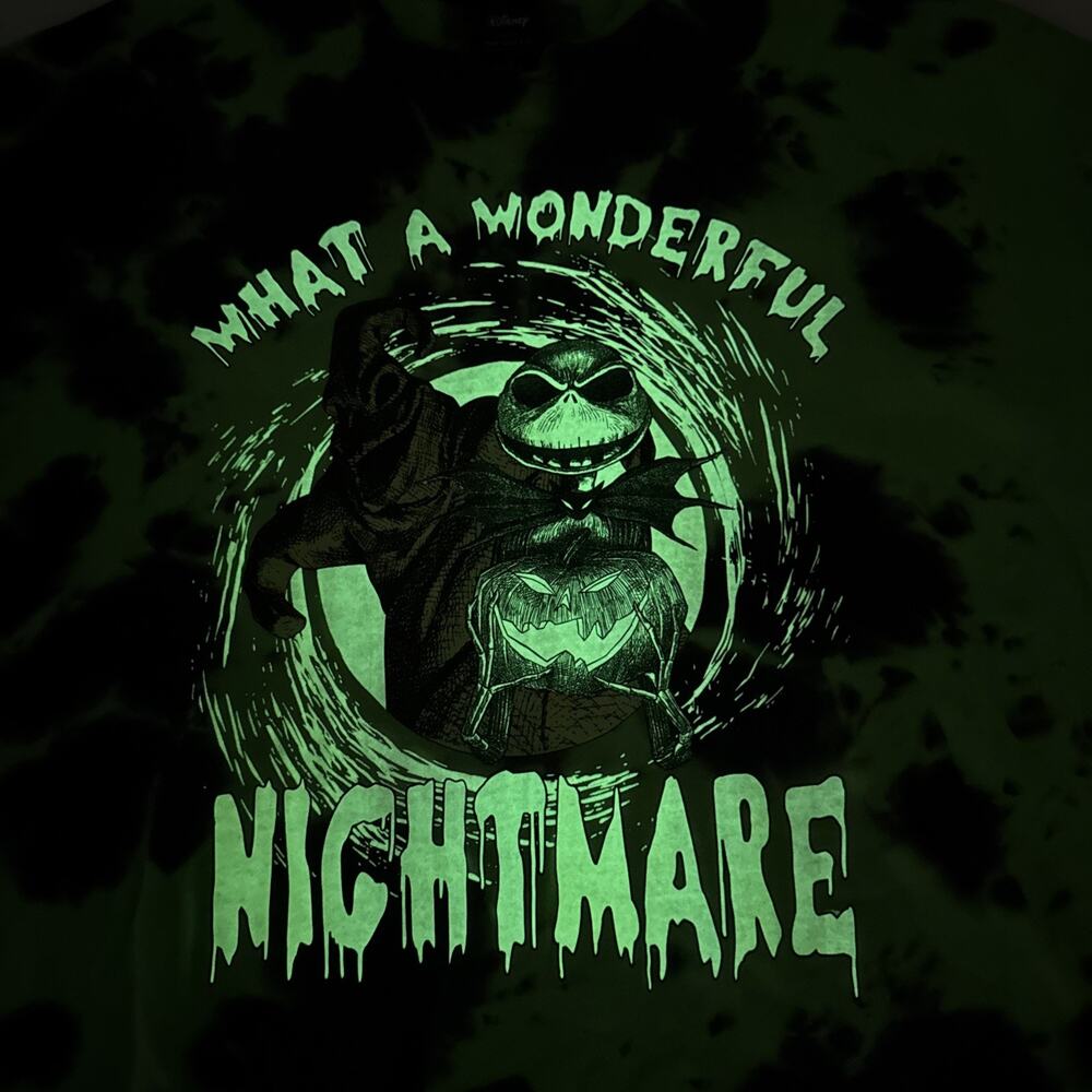 What A Wonderful Nightmare Green Black Glow Crewneck Sweatshirt Men's Size XL